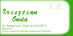 krisztian onda business card